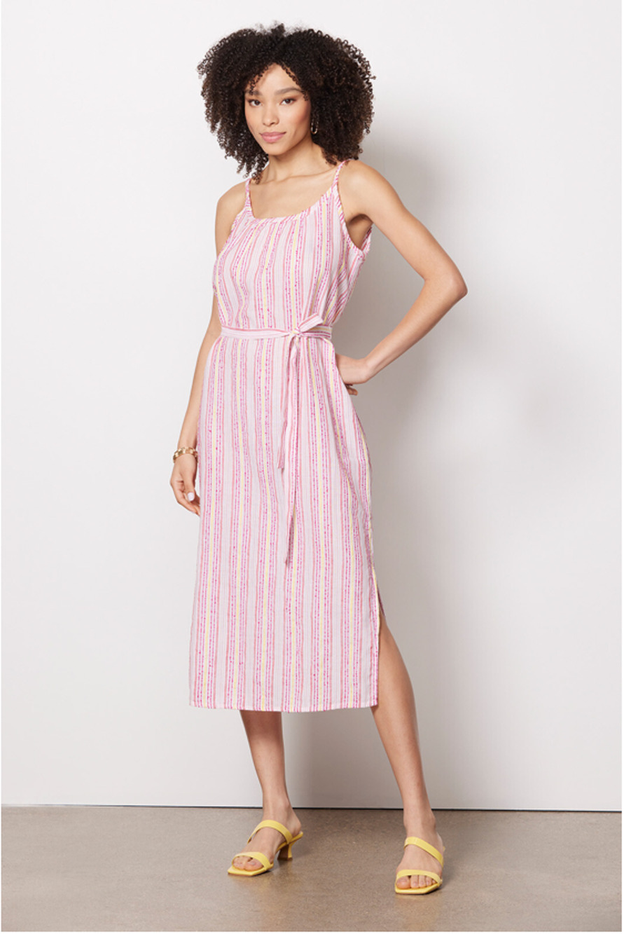 MICHAEL STARS NWT Matilda Striped Cotton Midi Dress // S